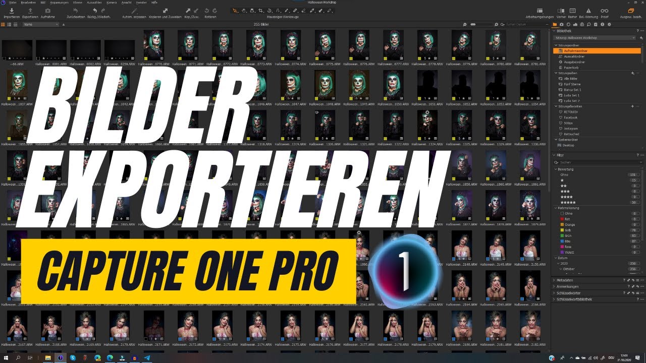 Bilder exportieren Capture One Pro 21 + Verarbeitungsvorgaben