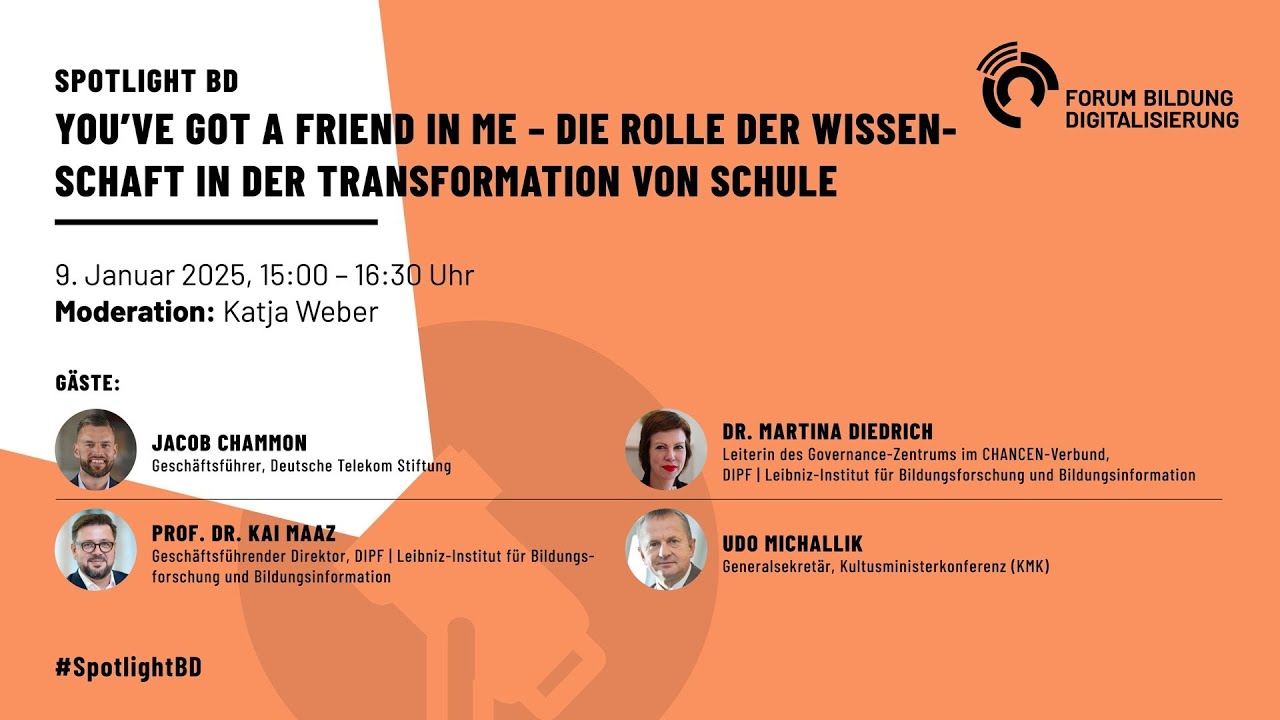 Spotlight BD: You’ve Got a Friend in Me: Die Rolle der Wissenschaft in der Transformation von Schule