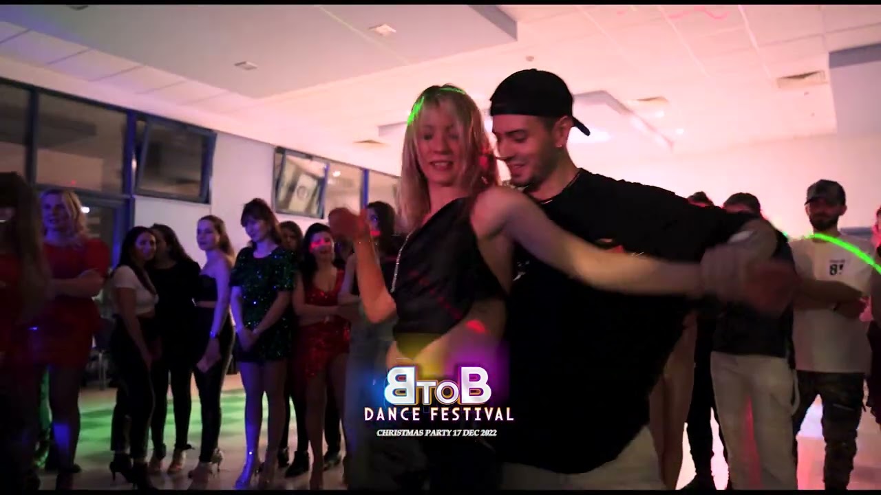 Gatica & Marius bachata social dance @BtoBBachataDanceFestival Christmas Party 17 Dec 2022