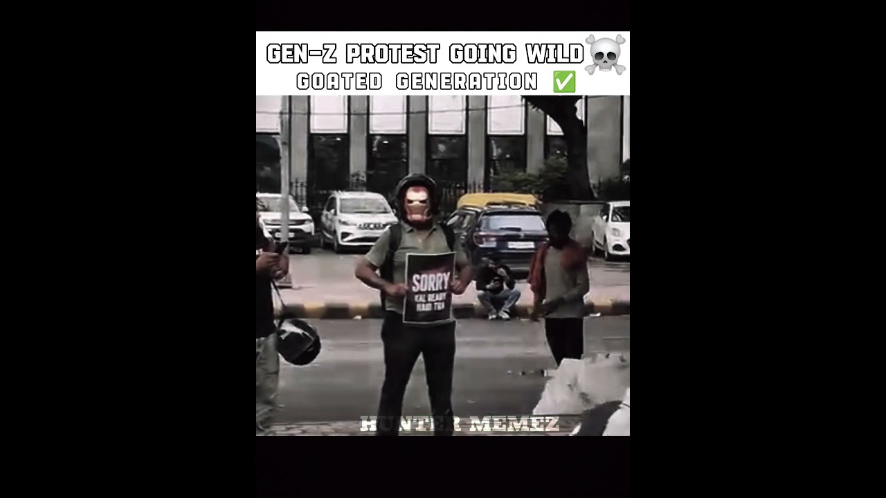 Gen-Z Protest Going Wild☠️|| #reletable #memes #protest #studentprotest #ytshorts #shorts