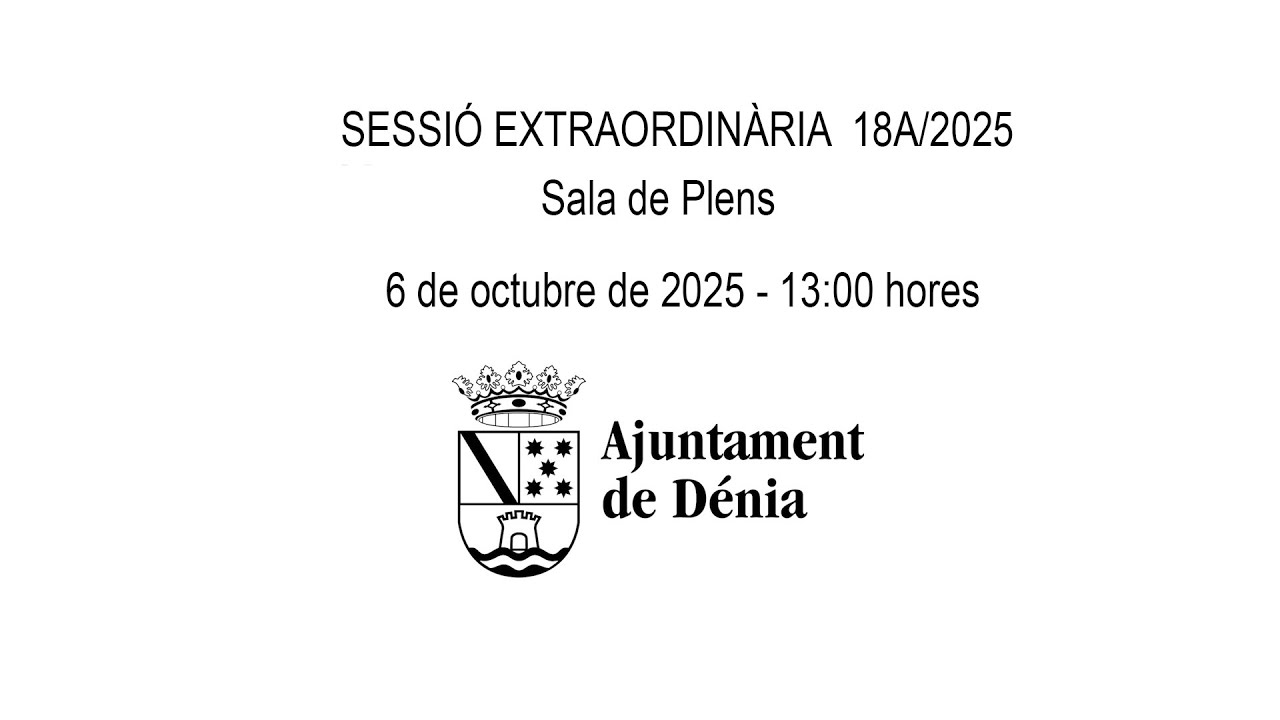 sessió extraordinària 18/2025
