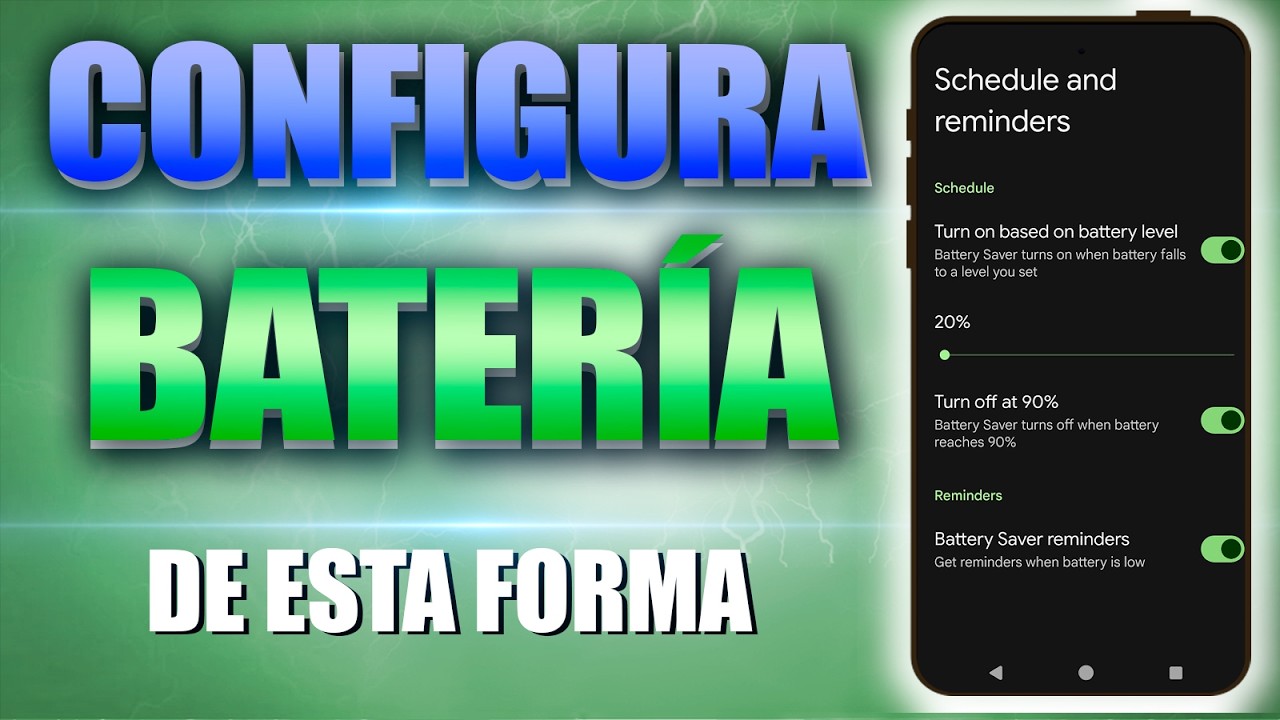 CONFIGURA TU BATERÍA AL MÁXIMO DE RENDIMIENTO EN ANDROID (SIN APPS)