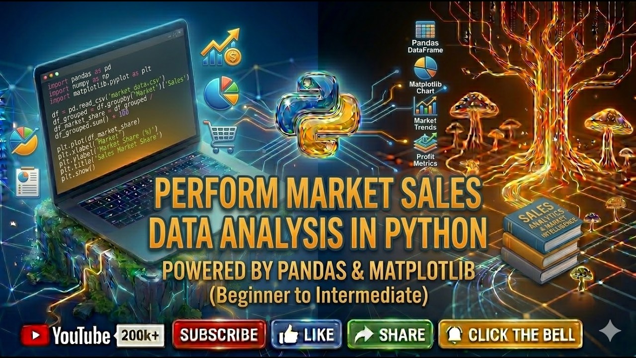 market sales analysis using the matplotlib module in Python