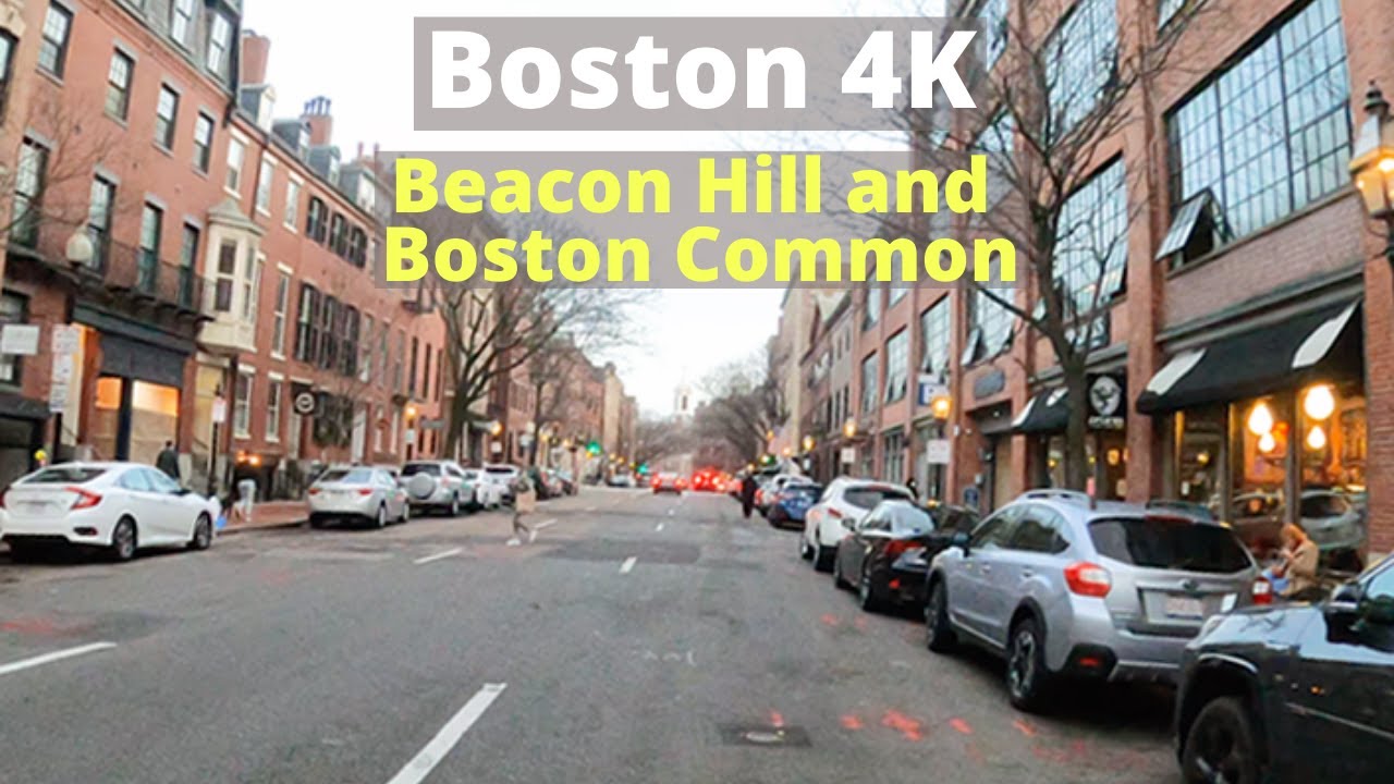 Boston 4K -- Biking through Beacon Hill and Around Boston Common | Travel Video Guide