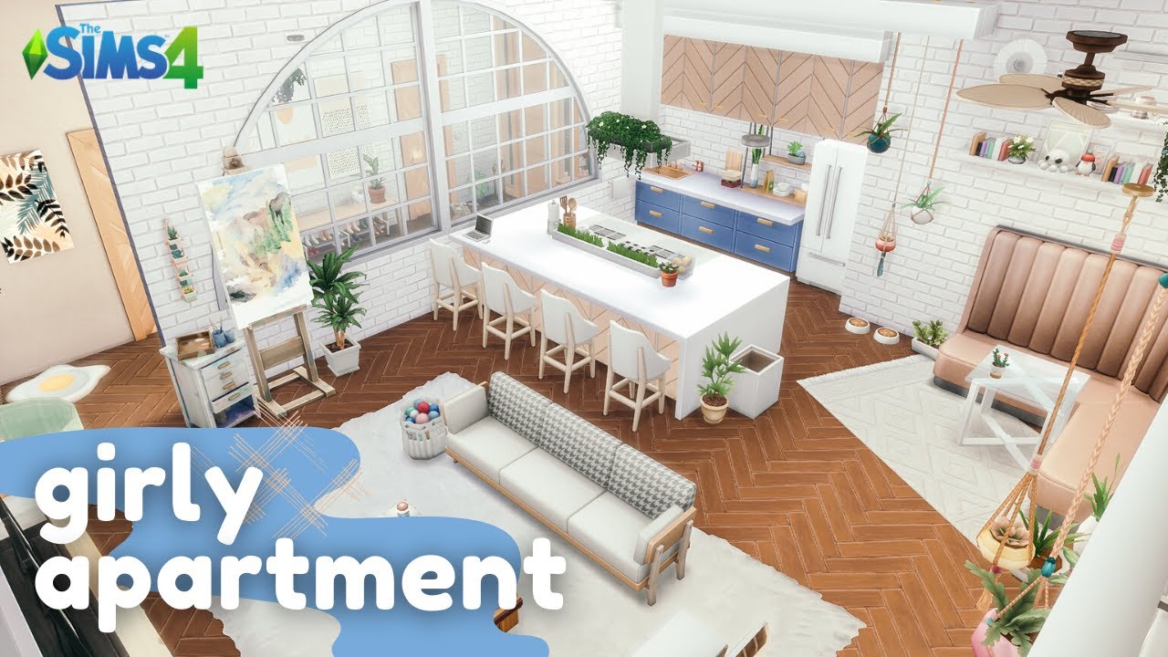 GIRLY APARTMENT | No CC | The Sims 4 Stop Motion Build