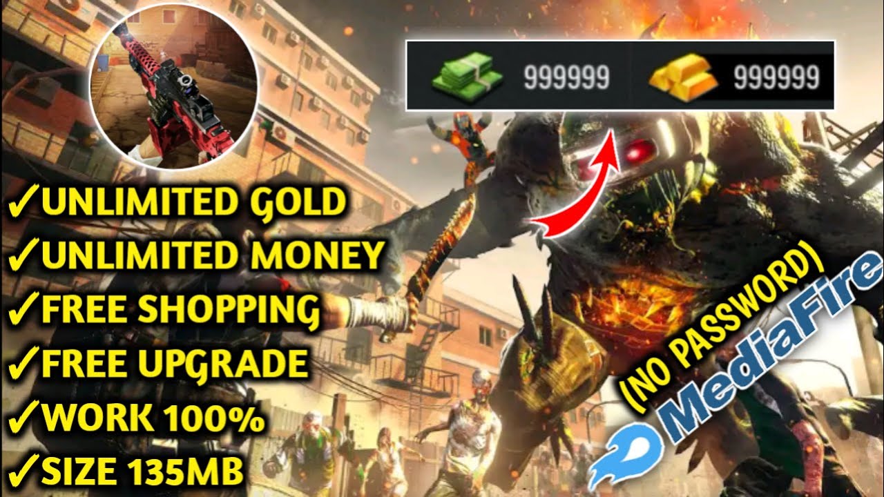dwonload ZOMBIE HUNTER mod apk-unlimited gold & money NO PASSWORD