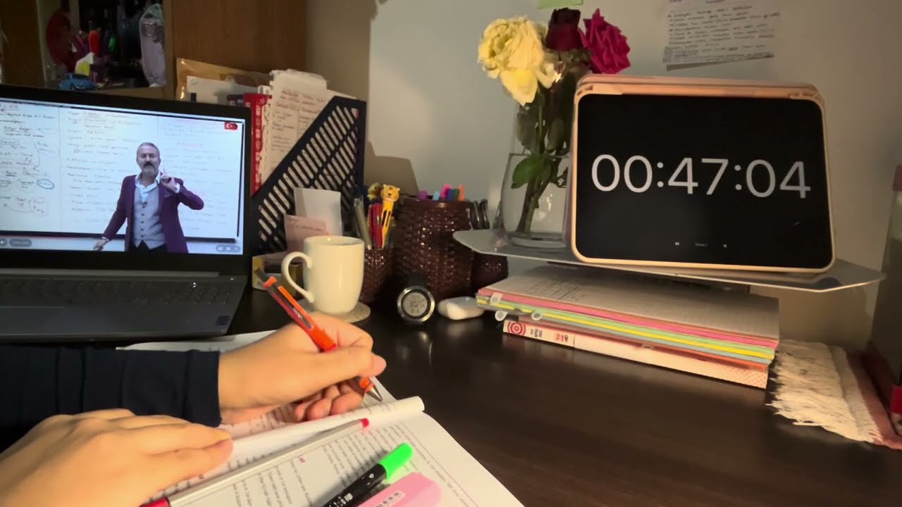 2 Hours-Study With Me At Night ⎢Pomodoro Timer, No Music, Background Noise, Deep Focus