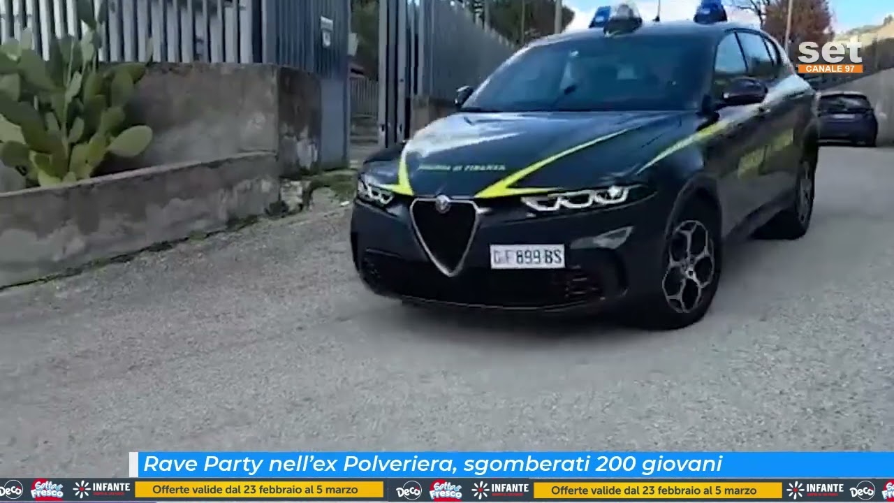 Rave Party nell’ex Polveriera, sgomberati 200 giovani
