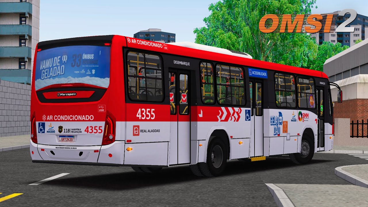 OMSI 2 - LANÇAMENTO DO GELADÃO! Marcopolo Torino Plus 2023 MB OF-1721 BT5 no padrão de Maceió/AL