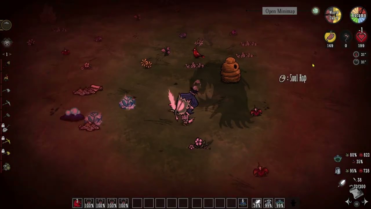 Tank Wortox VS Armored Bearger / Crystal Deerclops - Without Running Away - Don't Starve Together