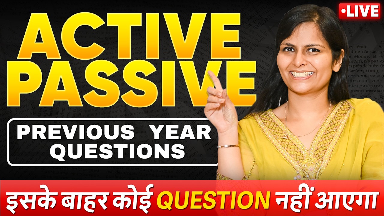 👉 Active Passive Voice PYQs | Previous Year Questions | Perfection Class on YouTube | Nimisha Bansal