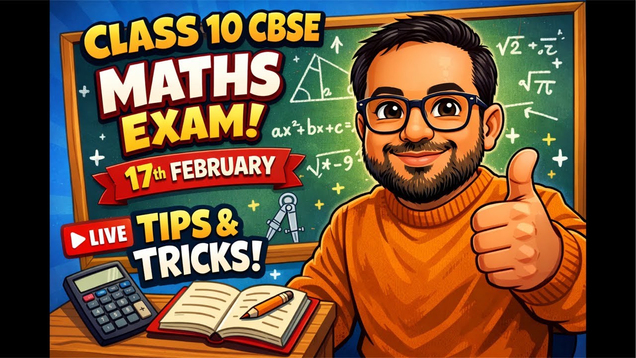 🔥Class 10 CBSE Maths Exam 2026 | Final Revision LIVE | 17 Feb
