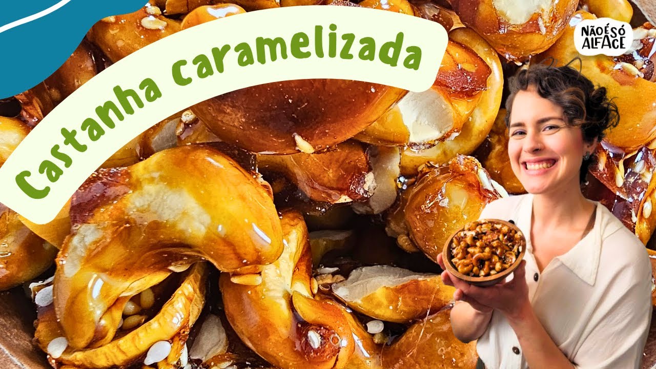 Aprenda a fazer CASTANHA DE CAJU CARAMELIZADA em casa | Petisco Vegano | Receita Vegana