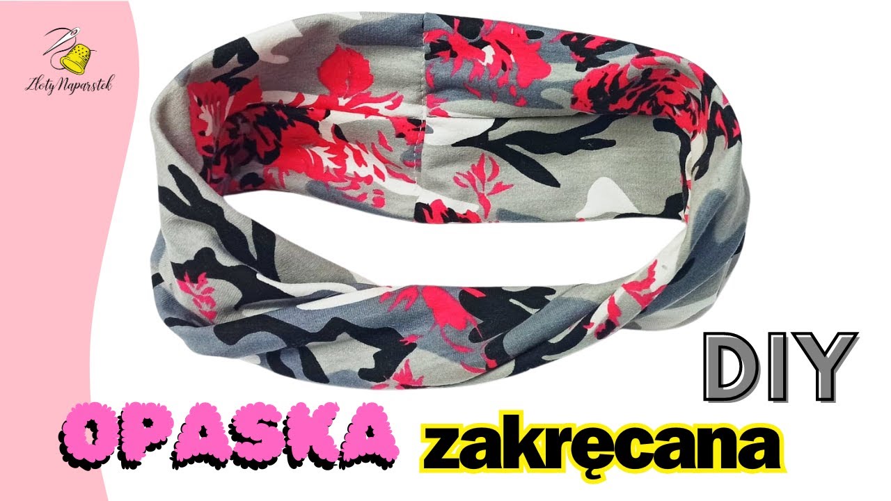 Opaska zakręcona, zaplatana,  jak uszyć krok po kroku - Kwadrans