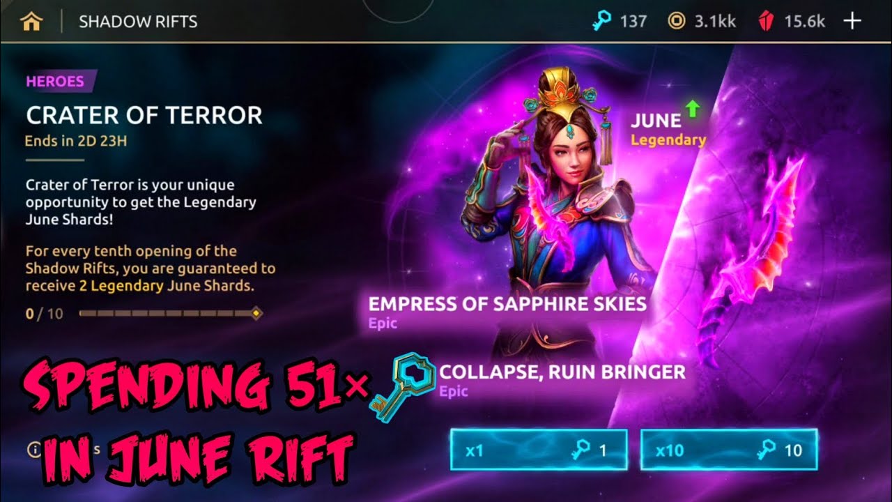Spending 51× Keys 🔑 in June Rift | Shadow Fight Arena ⚔️