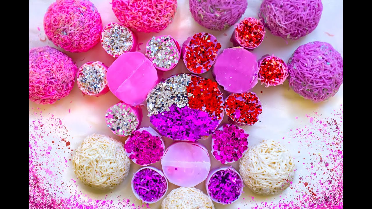 Soap Crashing. Shining boxes. Crispy soap balls. Little curls. Dry soap