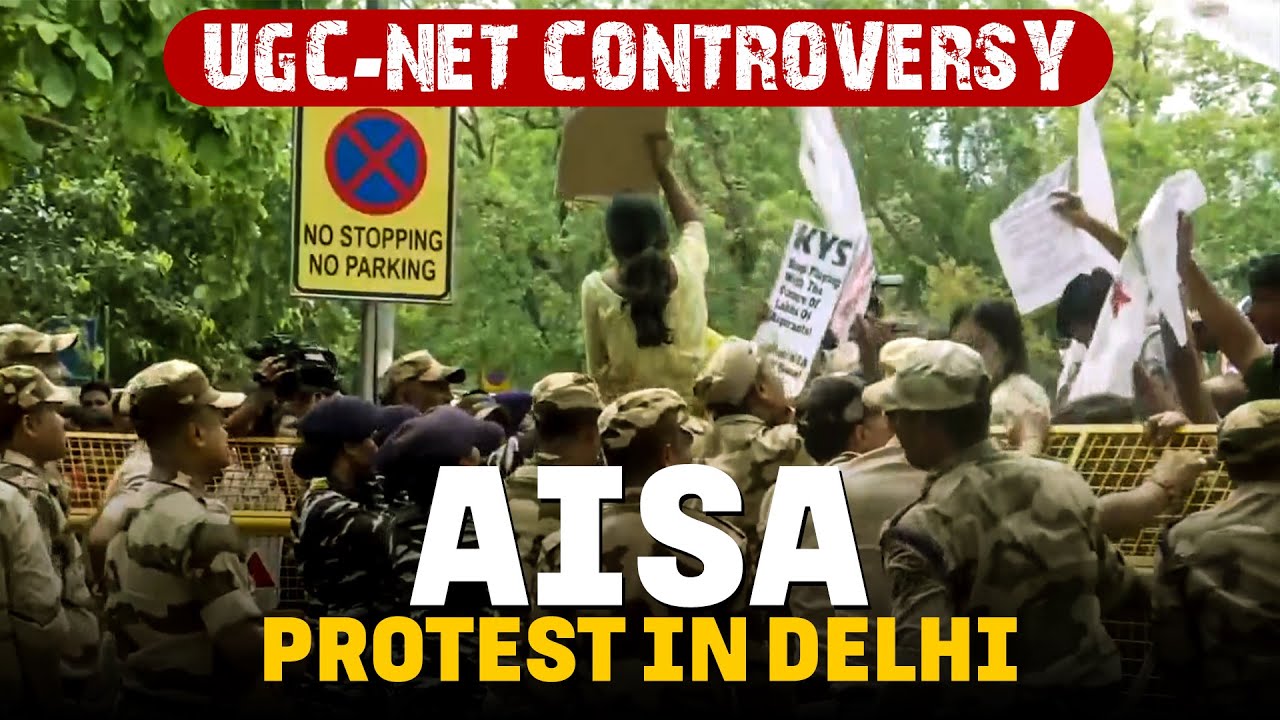 NTA cancels UGC-NET June 2024 examination | AISA Protest| Delhi | Shastri Bhavan |Education Minister
