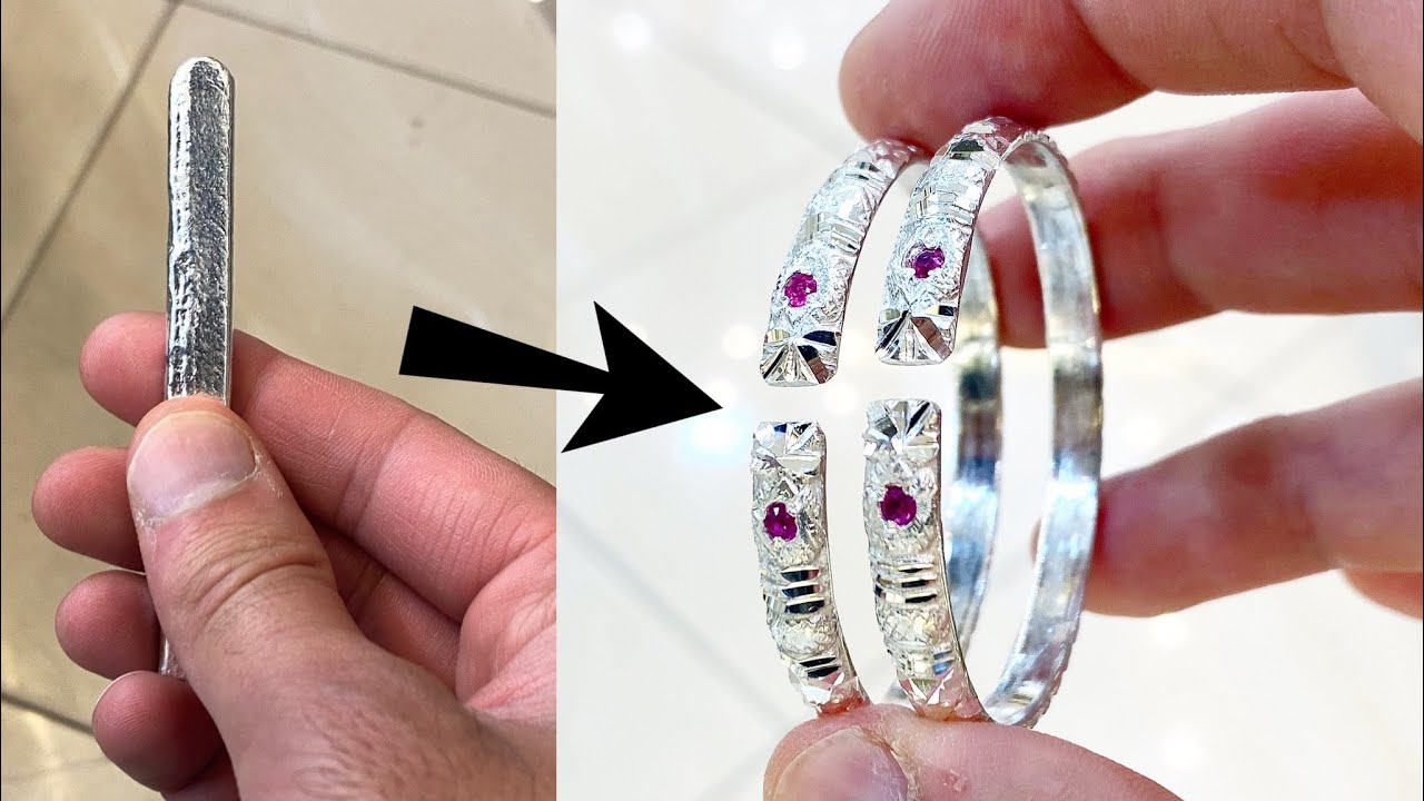 Baby jewelry! Making Silver Baby Bangles | Jewelry Making | How it's Made | 4k Video