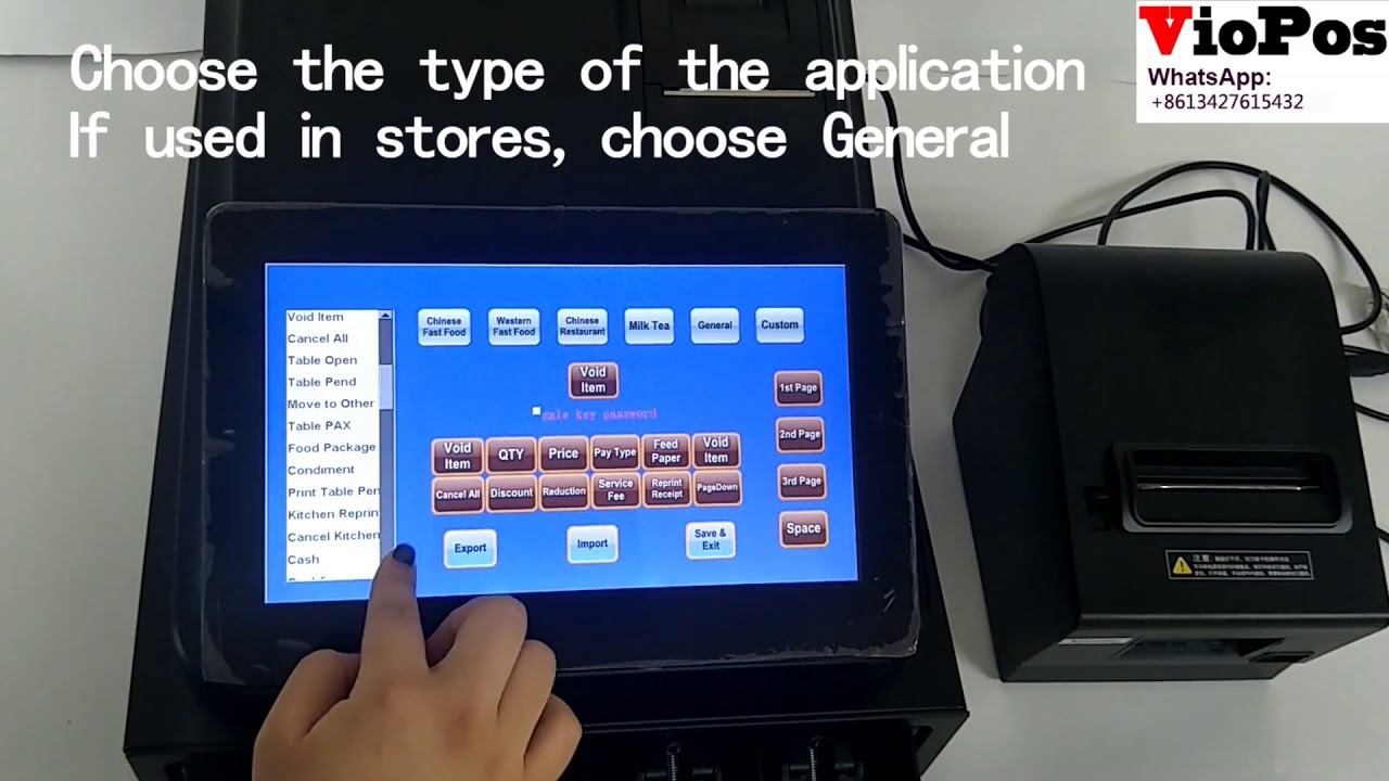 Dual Screen Touch Cash Register Built-in Cash Drawer and Printer With Kitchen Printer For Restaurant