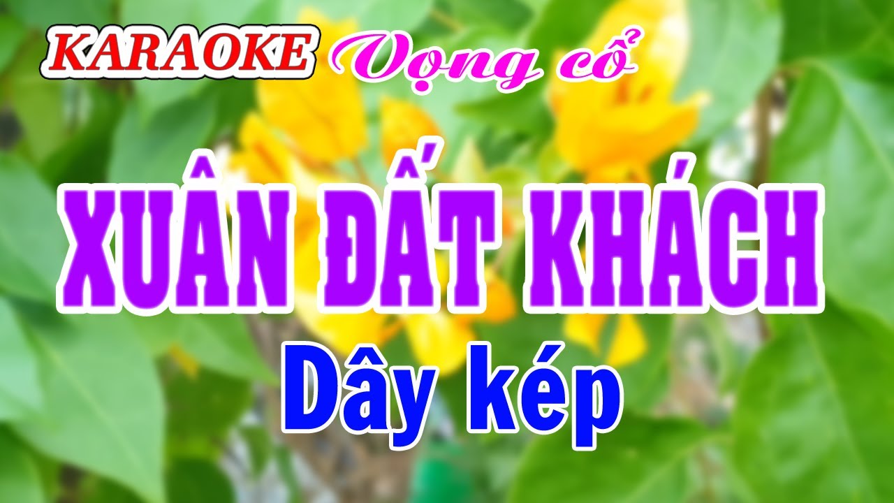 KARAOKE   XUÂN ĐẤT KHÁCH _ Dây kép