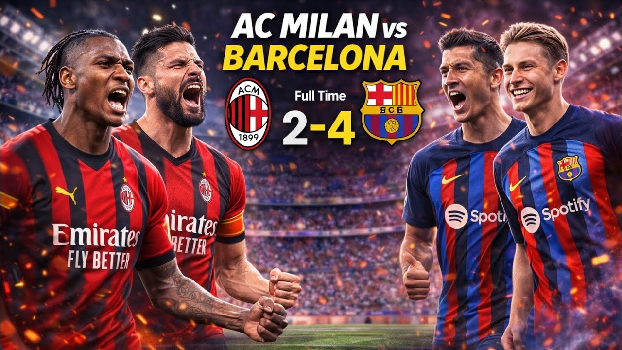 Insane Comeback! Barcelona 4-2 AC Milan | eFootball Gameplay