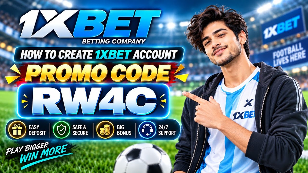 1XBET PROMO CODE / FREE BOOST 1XBET FOR REGISTRATION / PROMO CODE NEW - RW4C  / 1XBET 2026