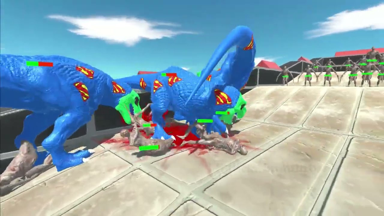 T-Rex Vs Saber ghoul Wave Challenge - Animal Revolt Battle Simulator