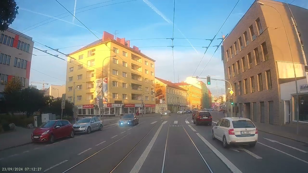 Linka 10 - 2x ČKD Tatra T3P [TRAM Camera] : Novolíšeňská ---- Bystrc, Rakovecká
