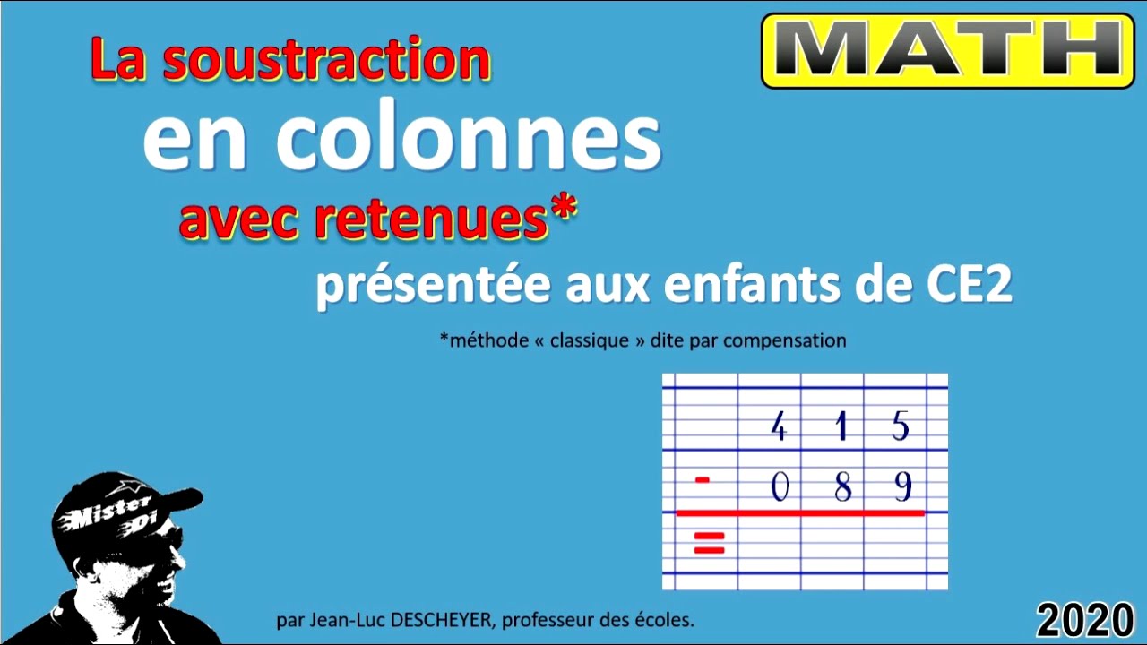 La soustraction en colonnes avec des retenues 2020