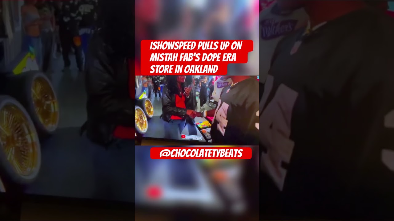 #ishowspeed pulls up on Mistah F.A.B&rsquo;s DOPE ERA Store in #oakland #trendingshorts #shortsfeed #fyp