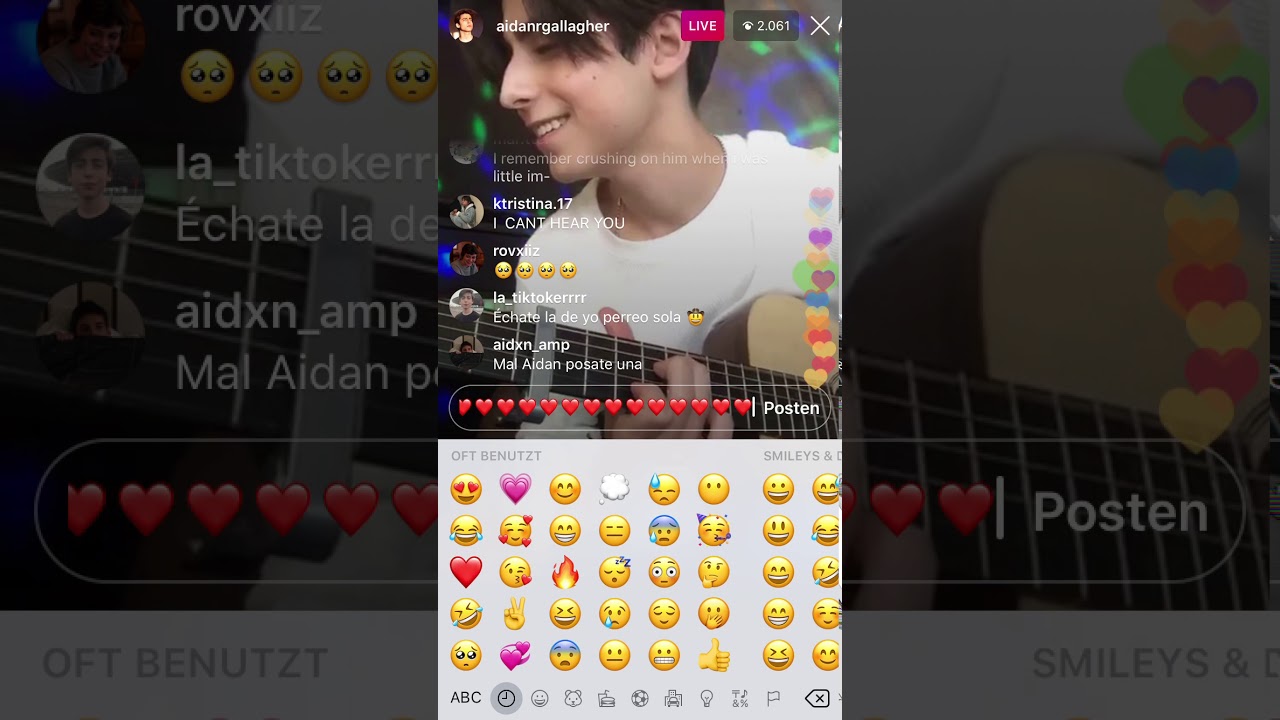 Aidan Gallagher/Instagram/Live Stream