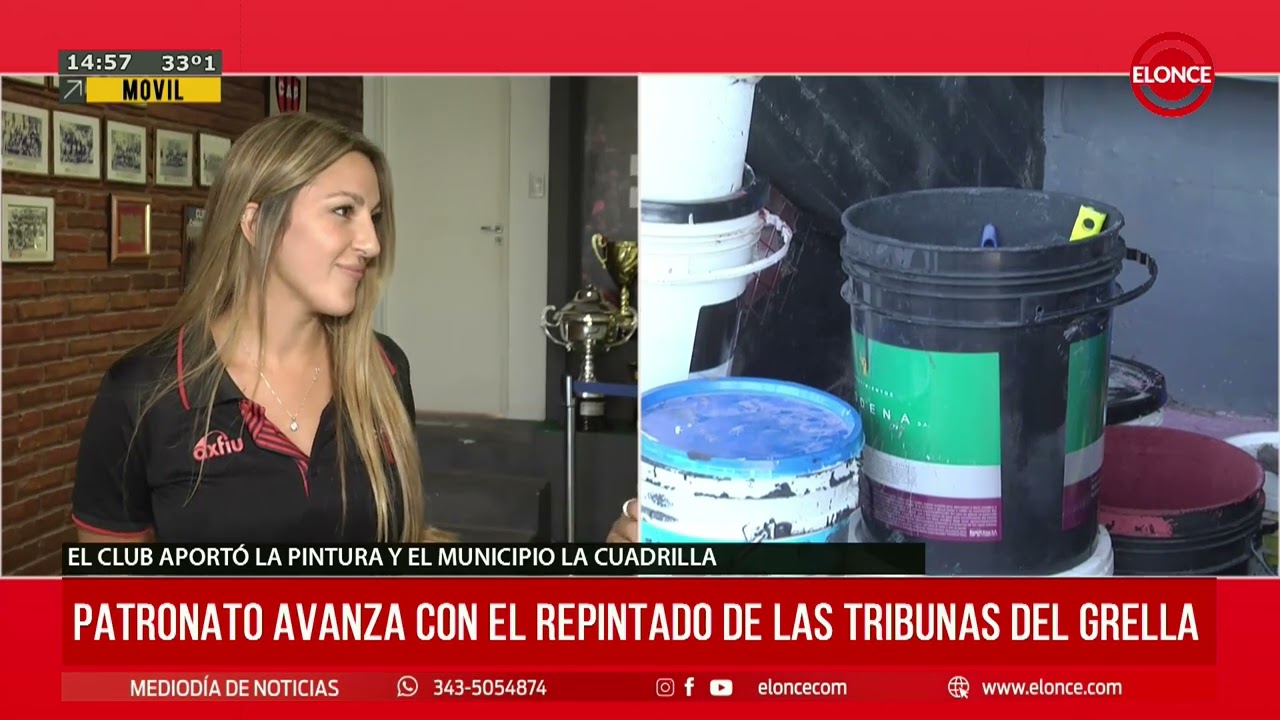 Patronato avanza con el repintado de las tirbunas del Grella - Elonce