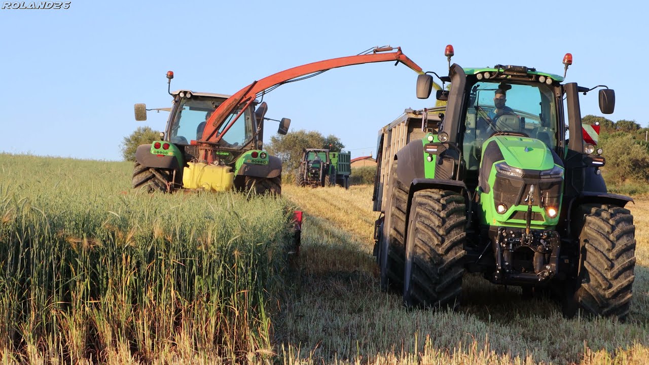 SILAGE 2021 -TRITICALE- 7 tractors in the field [6x SDF Group 1x Fendt]  -4K-