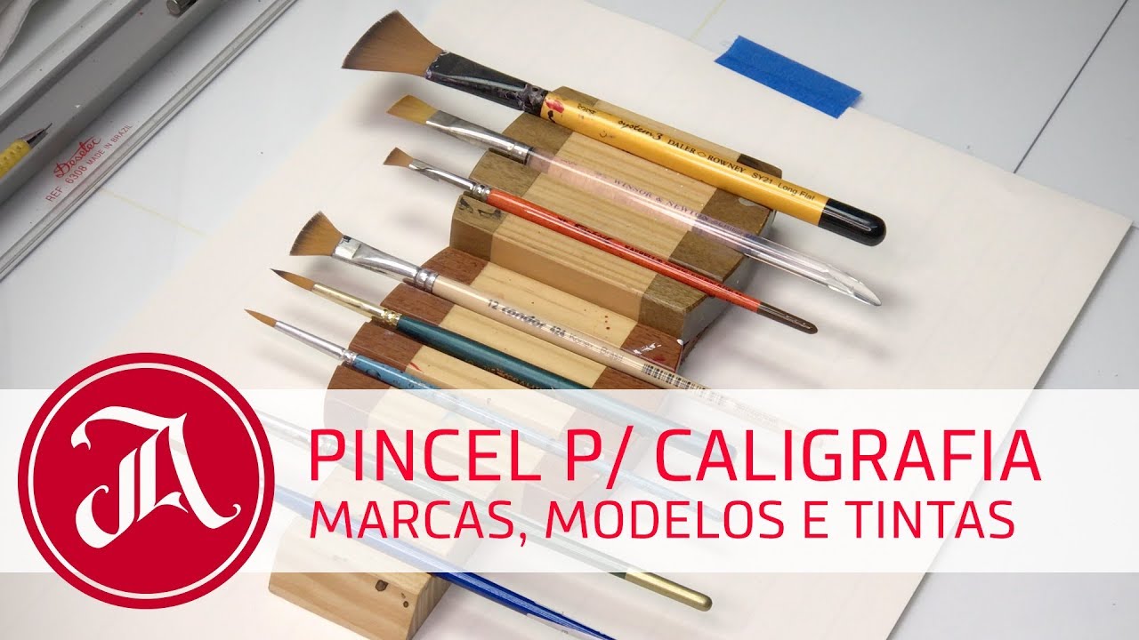 Pincel para Caligrafia - Vídeo 1/2 - Marcas, modelos e tintas