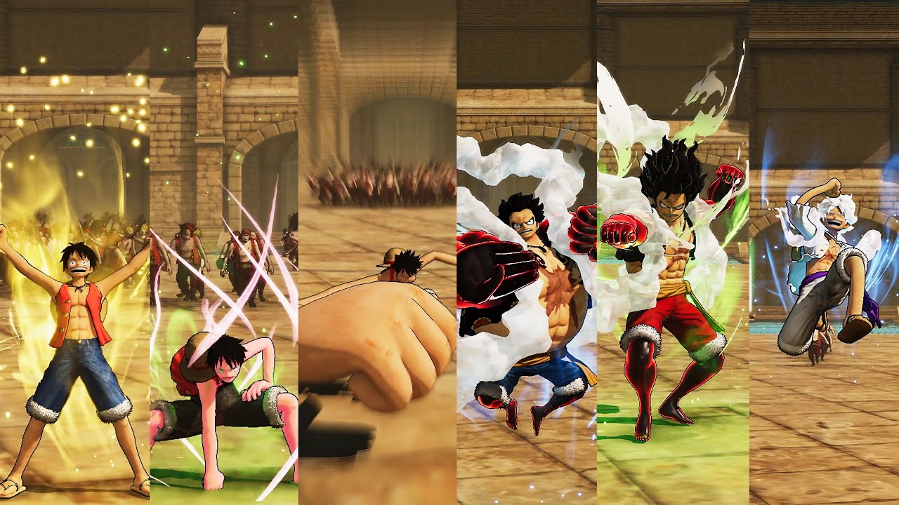 One Piece Pirate Warriors 4 - All Monkey D. Luffy Transformations & Special Attacks