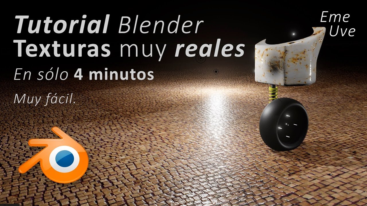 Tutorial Blender español para principiantes 4 min - Textura hiperrealista en 2.8 Eevee Normal Map