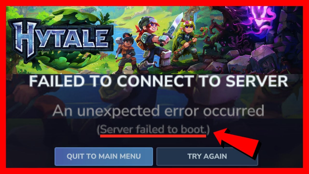 Как исправить ошибку загрузки сервера Hytale