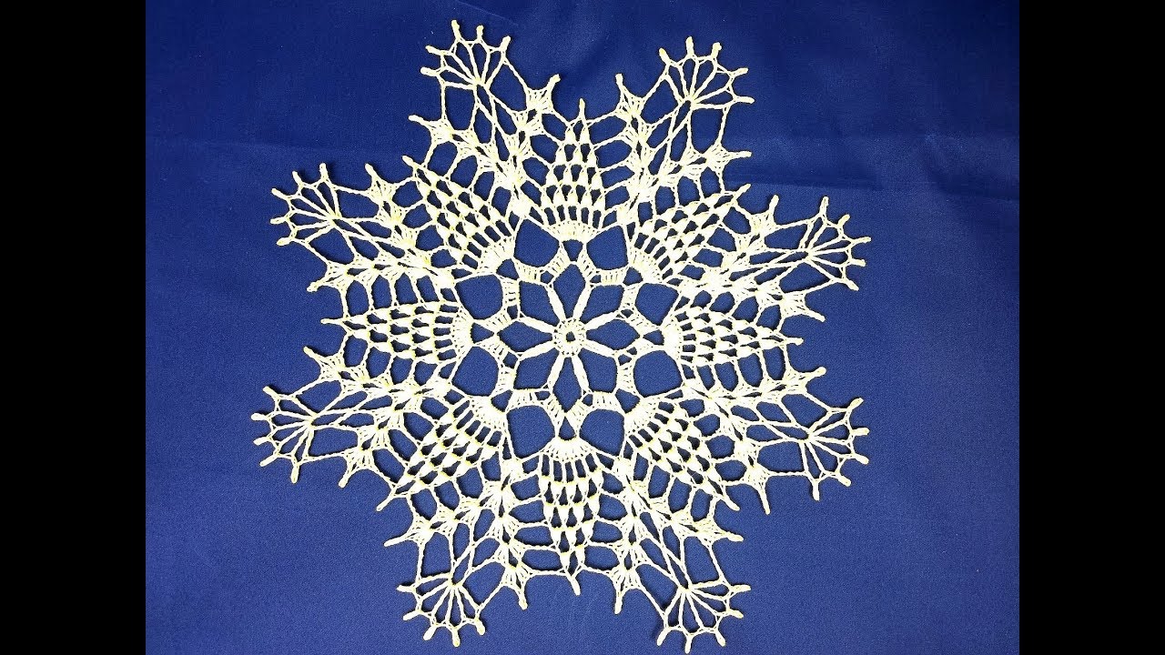 Serwetka okrągła na szydełku,9 rzędów, średnica 35 cm, cz.1/2
