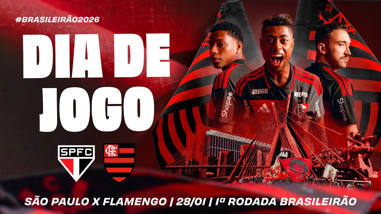 🔴 AO VIVO: SÃO PAULO X FLAMENGO | PRÉ-JOGO + NARRAÇÃO | BRASILEIRÃO (28/01/26)