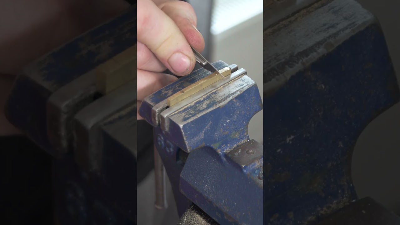 Making a brass nut for a 7-string #customguitar #ipguitars #guitarsdaily #guitarbuilding #luthier