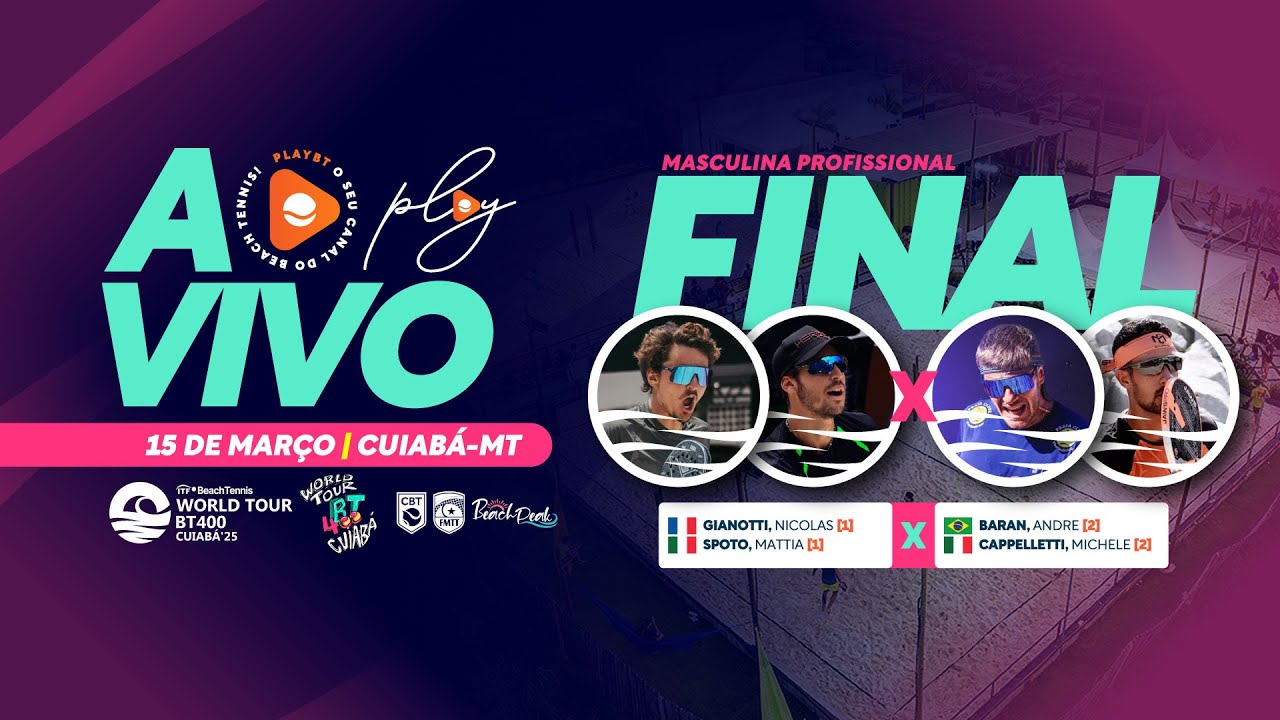 FINAL: NICOLAS GIANOTTI/ MATTIA SPOTO X ANDRE BARAN/MICHELE CAPPELLETTI -  BT 400 CUIABÁ (MT)