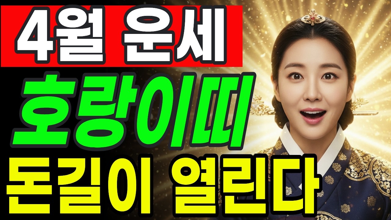 2026년 4월 호랑이띠 재물운💰이 날짜들을 절대 놓치면 안 됩니다 | 출생연도별 운세 완벽정리