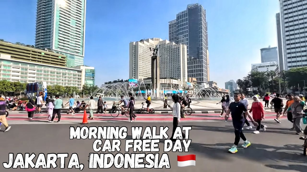 Ranjau Walk at Car Free Day Jakarta, Jalan Thamrin to Bundaran HI Indonesia #cfdjakarta