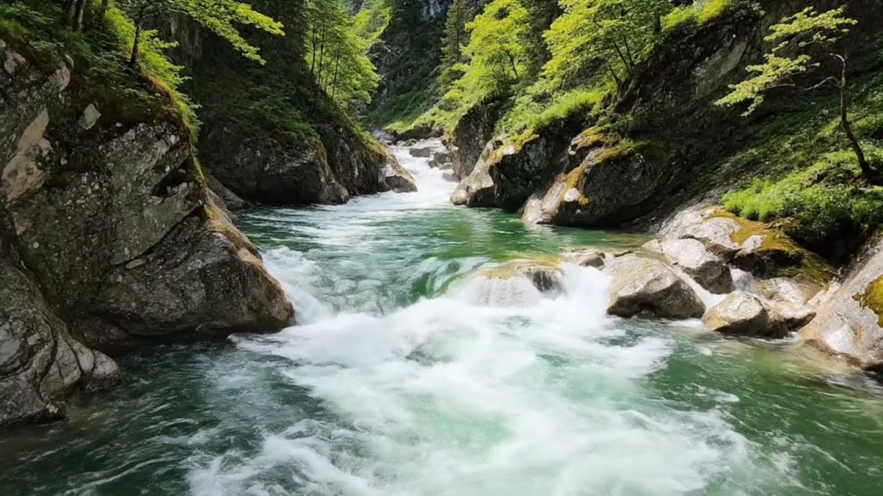 🌿 **River Sounds for Deep Sleep 🌊 Relaxing Flowing Water in a Peaceful Forest**