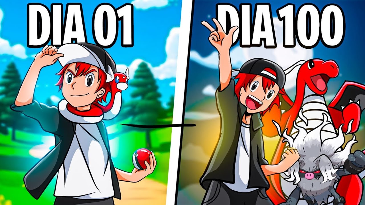 Sobrevivi 100 Dias no Minecraft Pixelmon PokeSquad O FILME 1