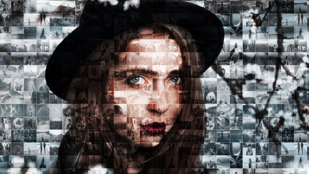 How to make Photo Mosaic Photoshop Collage Effects
