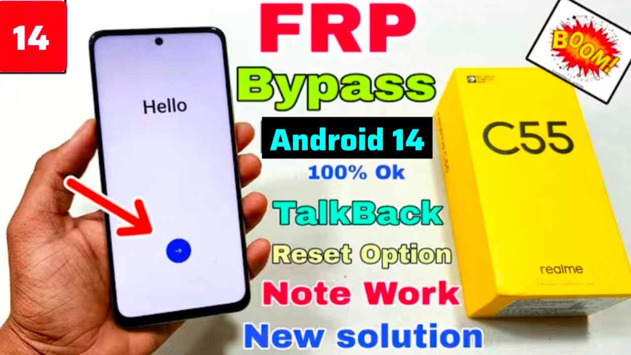 Realme C55 Android 14 FRP Unlock/ Google Account Bypass - NEW METHOD (Without Pc)