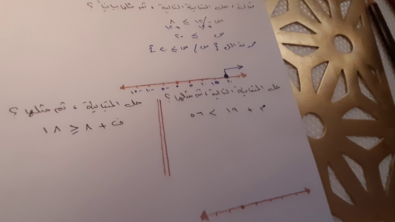 حل المتباينات بالجمع والطرح ثالث متوسط ف١ الجزء الأول