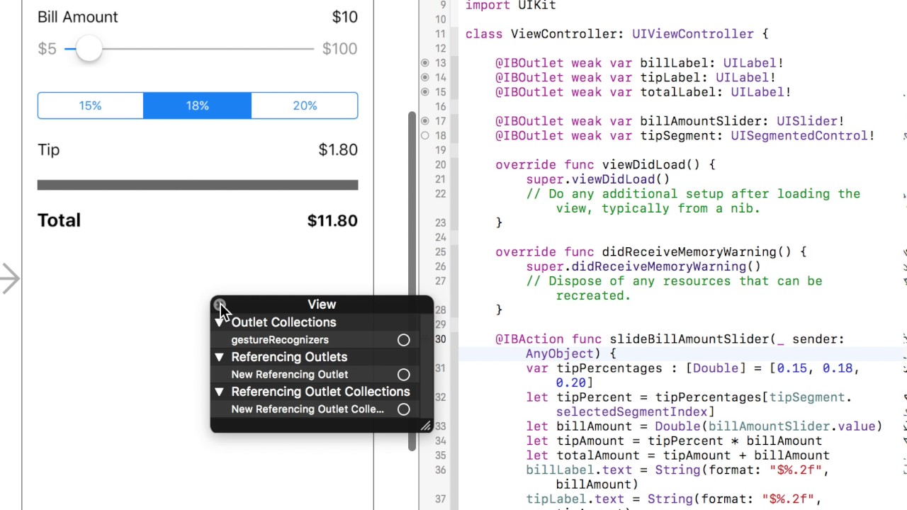Xcode 8 Ctrl drag action to existing method
