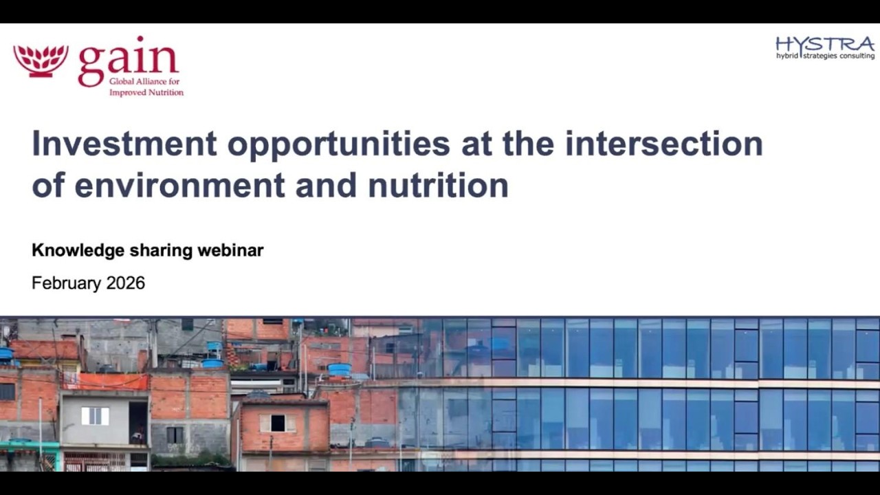 Webinar| Investment Opportunities at the Intersection of Environment and Nutrition